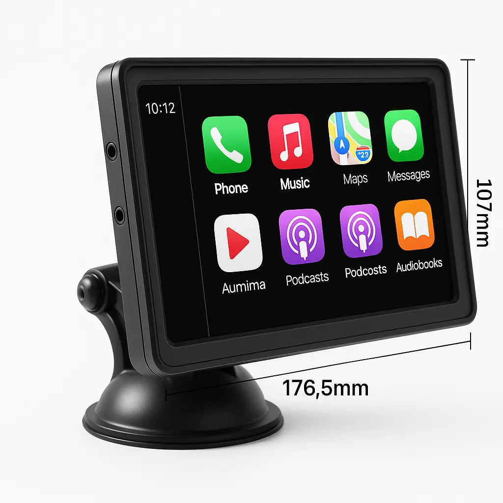 Multimídia Conecte Play Pro - Carplay Portátil Universal + Câmera de Ré de Brinde