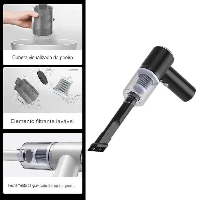 Mini Aspirador Portátil para Carro